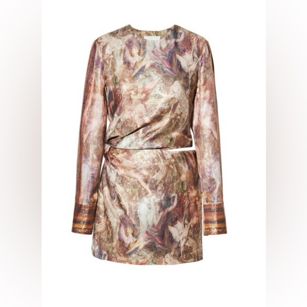 H&M Conscious Exclusive silk blend mini dress Sz2